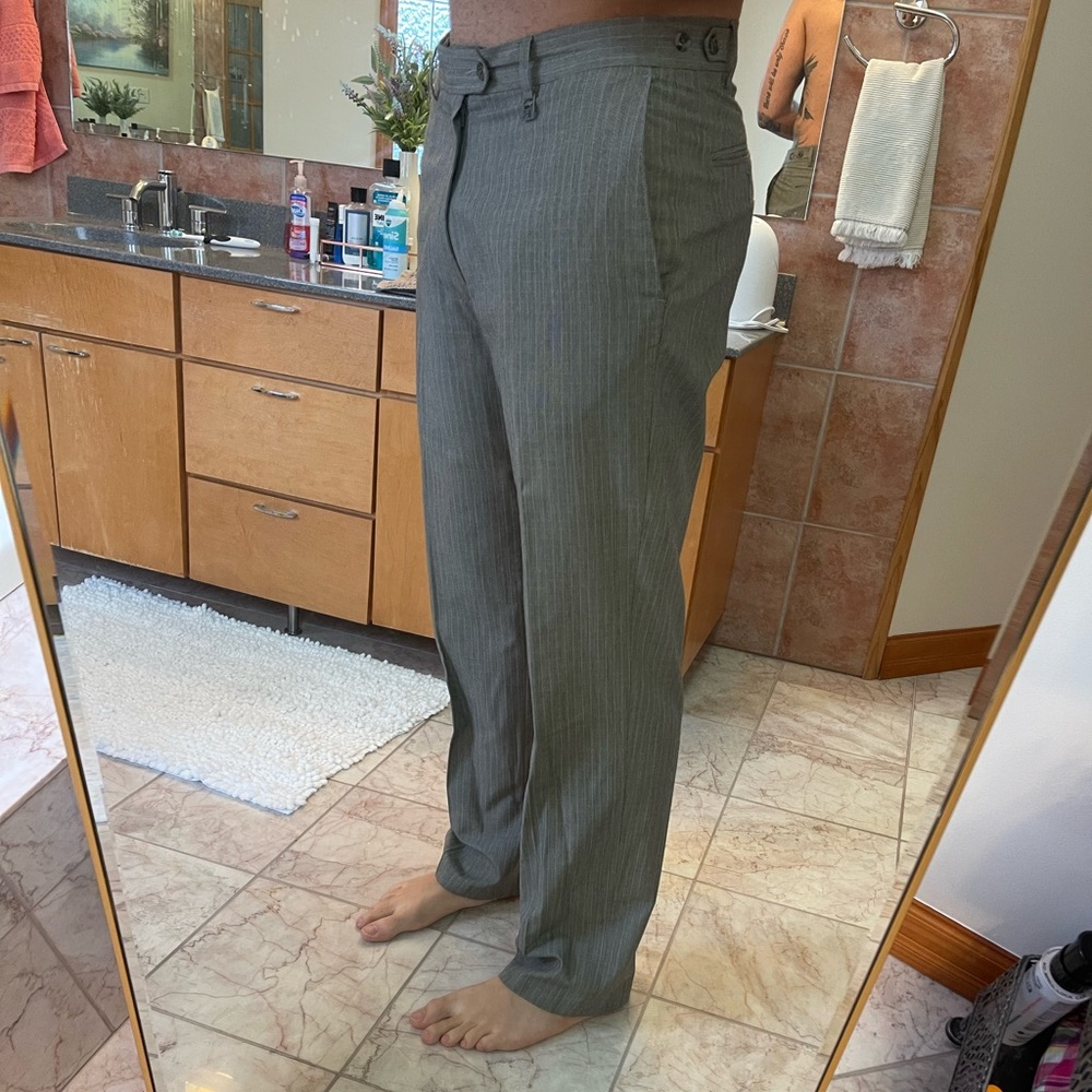 Light grey pin stripe Haggar dress pants